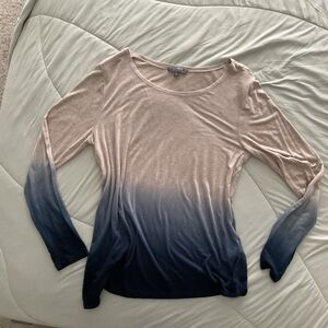 Lisa Rinna Collection Pink Fitted Long Sleeve Blouse